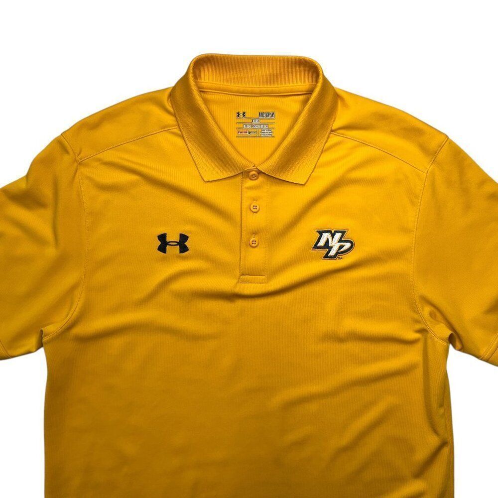 Under Armour Polo Men's Medium Yellow Nashville Predators Ice Hockey Embroidered - Picture 3 of 10